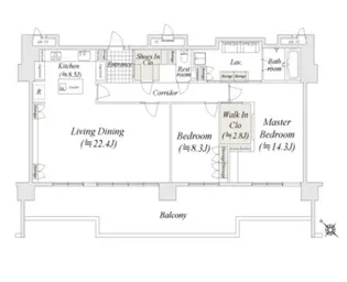 ザ・ナハテラスクラブレジデンス【8階】の間取り