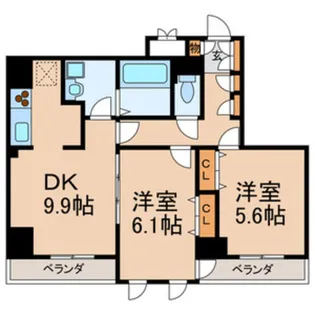 セラピアザ船橋【6階】の間取り