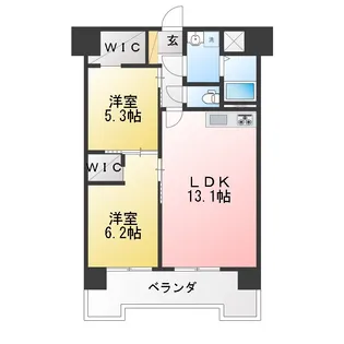 Scudetto Matsubara【7階】の間取り