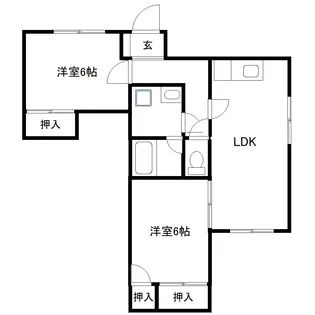 ラフォーレ3番館【2階】の間取り