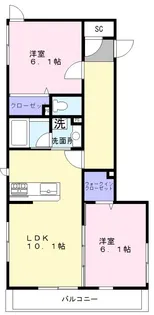 メゾンクレール【3階】の間取り