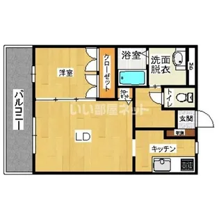 サンスティック【2階】の間取り