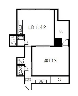 旭川駅前ビル807【8階】の間取り