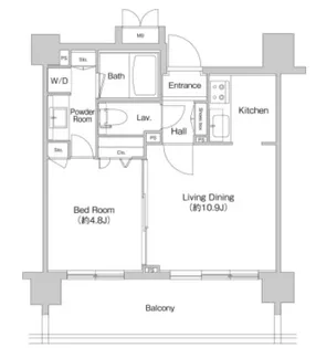 プライムアーバン神楽坂【11階】の間取り
