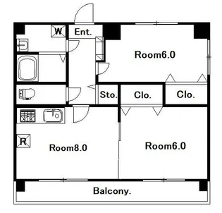 ハイツ松栄【2階】の間取り