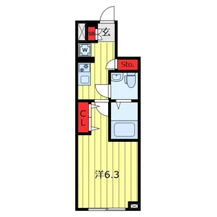 グローベル ザ・クレス品川戸越【1階】の間取り