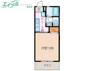 コーキア神楽【1階】の間取り
