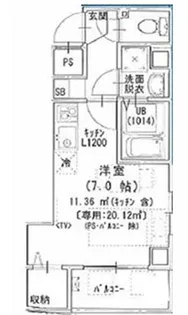 プレーマ南千住【5階】の間取り