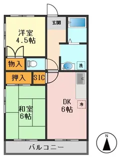 アロー一之江48番館【1階】の間取り