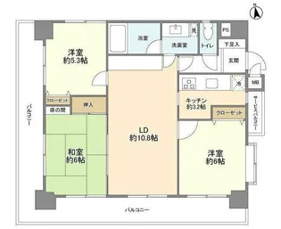モリス【10階】の間取り