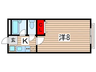 穴川ハイリビング参番館【1階】の間取り