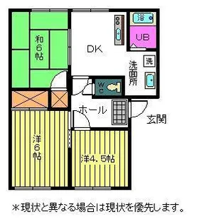 山下ハイツA【1階】の間取り