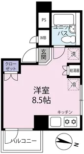 シャンボ-ル第2都立大【3階】の間取り