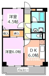 ポワドサントゥール【2階】の間取り