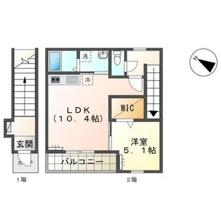 リバーフロント長浜【2階】の間取り