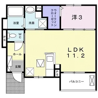 ラ・ルーチェII【1階】の間取り