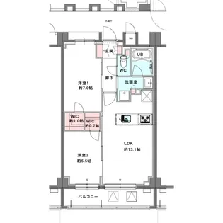 スプリングスクエア永福【1階】の間取り