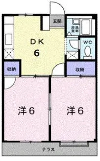 エルディム喜多村【1階】の間取り