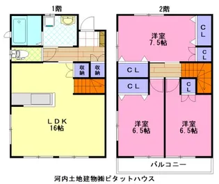鶴田町メゾネット 5の間取り