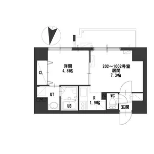 グランメール北7条【7階】の間取り