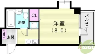 ドゥースモトヤマ【2階】の間取り