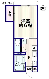 サニーハイツ中村【2階】の間取り