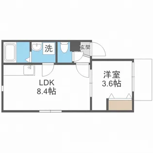 コートスタイル二日市駅前【2階】の間取り