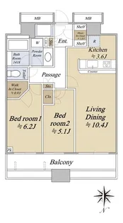 ラゾーナ川崎レジデンス【10階】の間取り