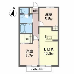リヴィエール【2階】の間取り
