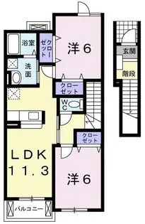 イリーデ・フィオーレII【2階】の間取り