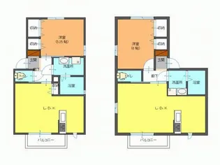 セジュール上之山II【2階】の間取り