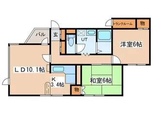 ヴァトンヒルズ宮の森【1階】の間取り