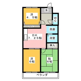 ピネ北山【2階】の間取り