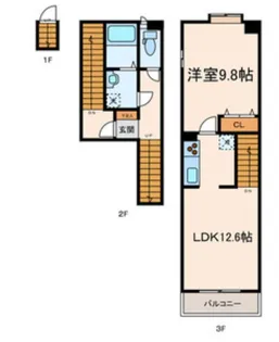 エーデルヴィラ都立大学【3階】の間取り