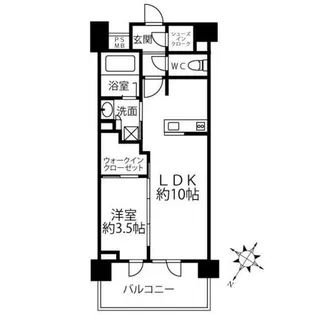 クリオラベルヴィ横濱サウス【11階】の間取り