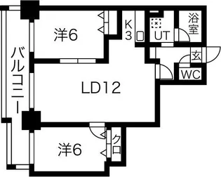 ノヴァシャトン平岸【9階】の間取り