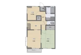 レジデンス玉川A棟【2階】の間取り