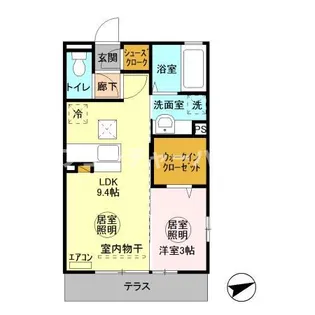 シティーピア【1階】の間取り