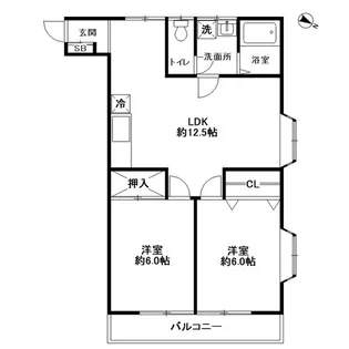 メゾンホソダB【2階】の間取り