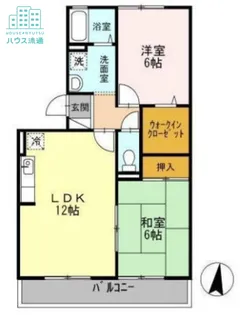 ベイサージュ富の原 A棟【2階】の間取り