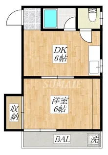 上岡マンション【2階】の間取り