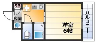 コスモハイツ三国【2階】の間取り