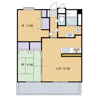 ハイエストマンション長嶺【3階】の間取り