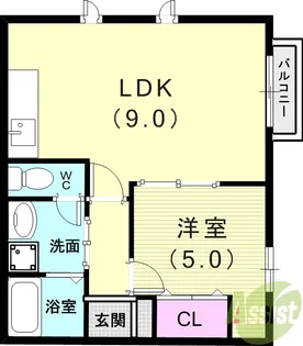 MINT SUMA【1階】の間取り