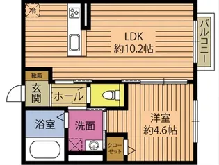 Eフィールド【2階】の間取り