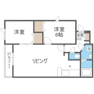 サウスヴィラB棟【2階】の間取り