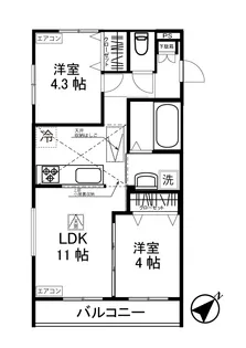 FUNs遊園II/ファンズ遊園II【3階】の間取り