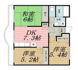 ルミエール若葉【1階】の間取り