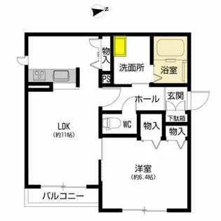 シャーメゾン縁【2階】の間取り