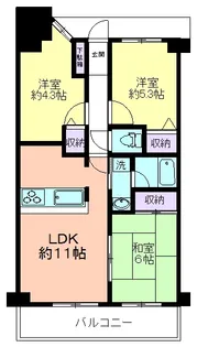 ナイスアーバン久米川【2階】の間取り
